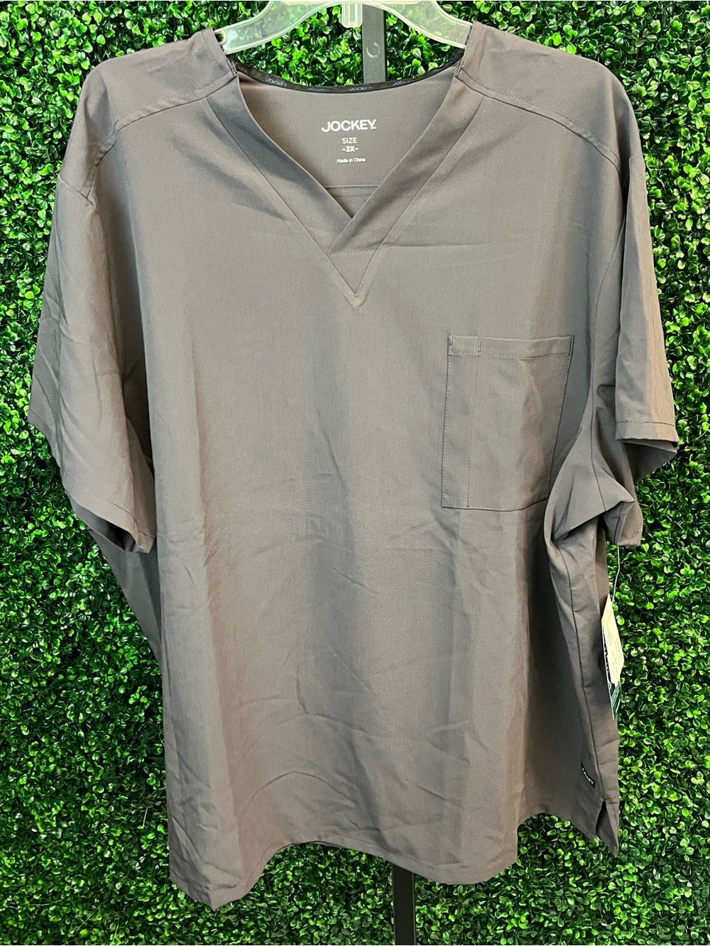 NWT Jockey Short Sleeve V-Neck Pocket Scrub Top Size 2XL